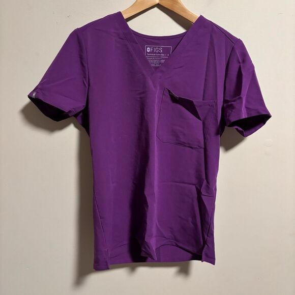 FIGS Catarina One-Pocket Scrub Top Purple- Size Small - Picture 1 of 9